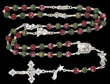 HOLY FAMILY (RED and GREEN) ROSARY